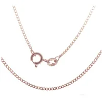 Bella Carina Panzerkette Panzerkette 1,4 mm 925 Silber rosé rot vergoldet, 925 Sterling Silber rot vergoldet 38 cm