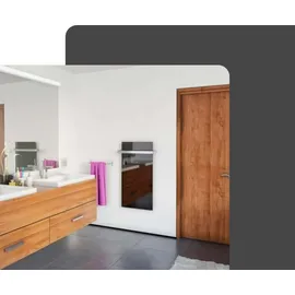 Fenix Infrarotheizung ECOSUN Glasheizung 850W 118,5 x 78,5 x 3,9cm), Schwarz