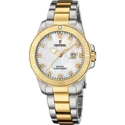 Festina Quarz Damen Boyfriend F20504/2 - beige,Multi - 34.5mm