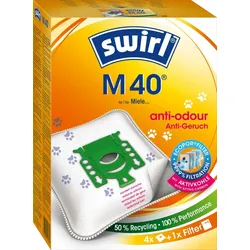 Swirl Staubbeutel M 40 Anti-Odour VE4