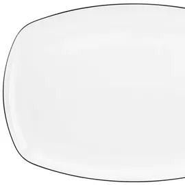 SELTMANN WEIDEN Servierplatte Lido Black Line 35 x 23,7 cm Porzellan Schwarz