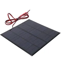DEWIN Solarpanel, Mini Solarpanel, 3W 12V Tragbare Solarzelle, Solarpanel-Zellen-Leistungsmodul, Polykristallines Silizium-Solarpanel mit 1 m Kabel