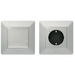 Legrand 752354 Valena Life with Netatmo STAND-ALONE-SET Steckdose + Sender Farbe: Aluminium