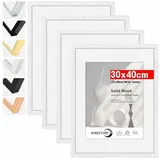 luxuskollektion Bilderrahmen Holz Weiß 30x40 cm 4er Set