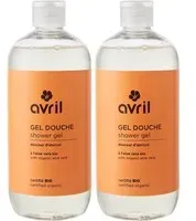 Avril Gel douche Coeur d'Abricot Certifié BIO Douche 2x500 ml