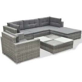vidaXL Garten-Lounge-Set grau 41879