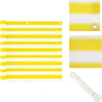 Vidaxl - Balkon-Sichtschutz Gelb und Weiß 90x300 cm hdpe - Balkon Sichtschutz - hdpe Sichtschutz - Sonnenschutz Balkon - Windschild Für Balkon