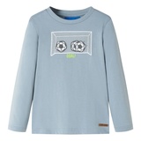 vidaXL Langarmshirt Kinder-Langarmshirt Hellblau 116 blau 116 (5-6Y)