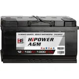 HR 100Ah HiPower AGM PKW Batterie 12V Starterbatterie ersetzt 90 92 95 105Ah