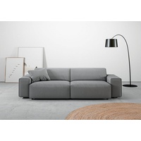 andas Big-Sofa »Glimminge auch in Breitcord, Feincord + Easy care-Bezug,«, besondere Kedernähte Zierkissen grau