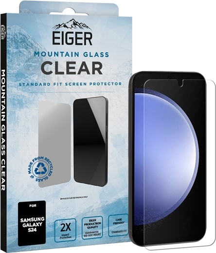 Eiger Display-Glas (1er-Pack) Mountain Glass CLEAR (1 Stück, Galaxy S24), Smartphone Schutzfolie
