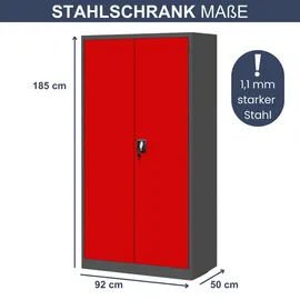 Jan Nowak Werkzeugschrank mit Lochwand SZYMON 185 x 92 x 50 cm, Freizeit, Heimwerken, Werkzeugaufbewahrung
