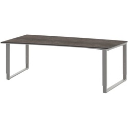 röhr Freiformschreibtisch »Objekt Plus« Bogenform links grau, 200x82x820 cm