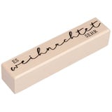 Rayher Stempel Holz "Es weihnachtet sehr", 2 x 10 cm, Stempel Weihnachten, Holzstempel zum Gestalten von Karten, Umschlägen, Geschenken, Motivstempel, Butterer Stempel, 29255000