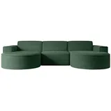altdecor Ecksofa in U-Form Corner Sofa Bett Eckcouch Couch L-Form Wohnlandschaft Cauchsofa MARI-U1-299x165x78 cm Grün