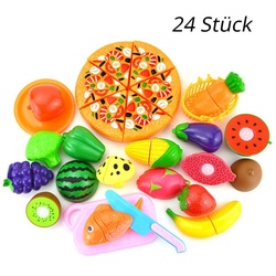 Lubgitsr Spiellebensmittel 24 Stück Lebensmittel Spielzeug Zubehor Küchenspielzeug Kinder