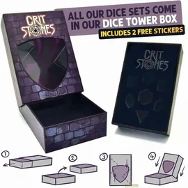 glassstaff Crit Stones Gorgon Gaze Metal RPG Dice Set