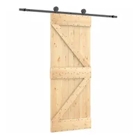 VidaXL Schiebetür mit Beschlag 70x210 cm Massivholz Kiefer
