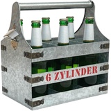 DanDiBo Ambiente DanDiBo Bierträger Metall mit Öffner Flaschenträger 6 Zylinder V6 96402 Flaschenträger Flaschenöffner Flaschenkorb Männerhandtasche Männergeschenke