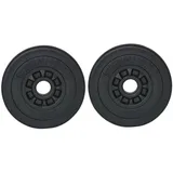 Hantelscheiben hochwertige Kunststoff Zement 30mm Bohrung Gewichte Auswahl: 2x1,25kg / 2x2,5kg / 2x5kg / 2x10kg / 2x15kg (2 x 1,25 Kg)