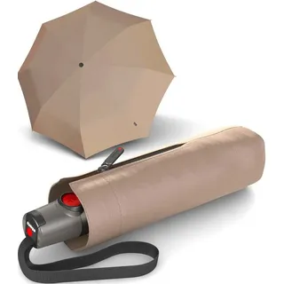 Knirps® Taschenregenschirm T.100 Duomatic mit Auf-Zu-Automatik UV-Schutz, kleiner Automatikschirm für die Handtasche beige