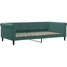 vidaXL Tagesbett Ausziehbar mit Schubladen Dunkelgrün 100x200 cm Samt