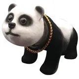 Hoshisea Wackeldackel Panda, Wackelkopf Panda, Auto Puppe Harz, Wackel Panda-Innendekoration, Panda-Armaturenbrett-Dekoration, Verwendet für Autodekorationen, Bürodekorationen