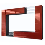 Vladon Wohnwand, Bordeaux, Holzwerkstoff, 262x182.5x39 cm, Wohnzimmer, Wohnwände, Wohnwand-Sets