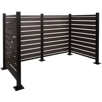 Mendler Mülltonnen-Zaun HWC-K57 130 x 206 cm grau