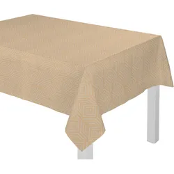 Tischdecke ADAM "Easy Diamond" Gr. 1, gelb (curry), B:130cm L:190cm, Bio-Baumwolle, Tischdecken, nachhaltig