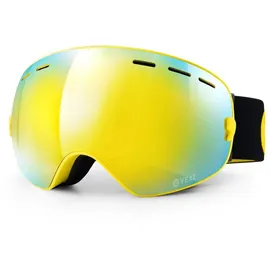 YEAZ Ski- Snowboardbrille mit Rahmen gelb verspiegelt XTRM-SUMMIT