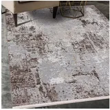 Mazovia Designteppich Modern Teppich für Wohnzimmer, Schlafzimmer, Esszimmer, 160 x 230 cm, Kurzflor, Abstrakt, Fransen beige|braun|grau 160 x 230 cm