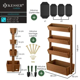 Kesser Hochbeet mit 4 Etagen 85 x 45 x 140 cm Braun