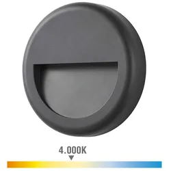 Wandleuchte Led 6W 70Lm 4000K Tageslicht Ip65 Ø14X2,8Cm Rund Edm
