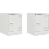 vidaXL Nachtschrank 2 Stk. 34,5 x 39 x 44 cm Weiß