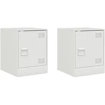 vidaXL Nachtschrank 2 Stk. 34,5 x 39 x 44 cm Weiß