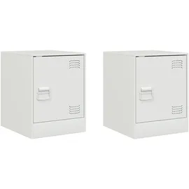 vidaXL Nachtschrank 2 Stk. 34,5 x 39 x 44 cm Weiß