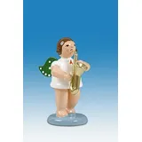 Rudolphs Schatzkiste Holzfigur Engel mit Saxophon ohne Krone Höhe 6cm NEU Holzengel Instrument Seiffen Erzgebirge Figur Dekoration Holzfiguren Weihnachten Fensterschmuck Spielzeug Deko
