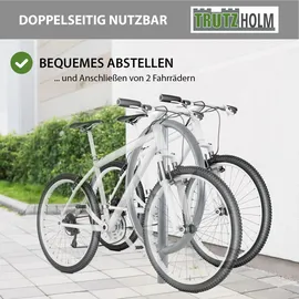 Trutzholm Fahrradständer Fahrradanlehnbügel 115 x 76 cm Stahl Ø 60 mm grau
