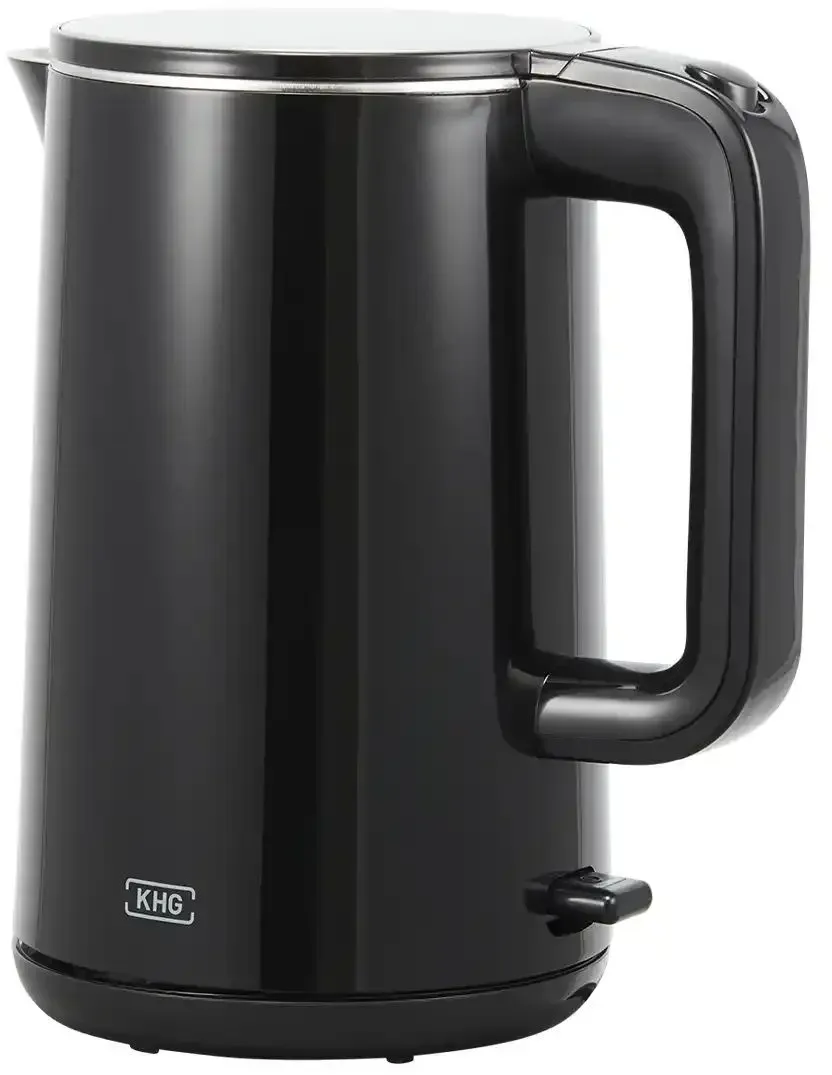 KHG Wasserkocher  WK-150 GSE ¦ schwarz ¦ Edelstahl,Kunststoff ¦ Maße (cm): B: 20,4 H: 23,2 T: 21.5