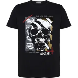 T-Shirt mit Totenkopf-Print 2XL