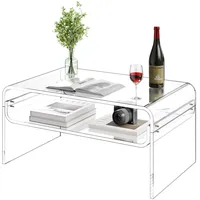 Vevor Couchtisch Transparent Acryl 50 x 80 x 38 cm