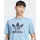adidas T-Shirt ADIDAS ORIGINALS "TREFOIL T-SHIRT", Herren, Gr. L, ash blau, schwarz, Obermaterial: 100% Baumwolle, normal, Rundhals, Shirts T-Shirt, Basic Shirt mit großem Trefoil Logoprint