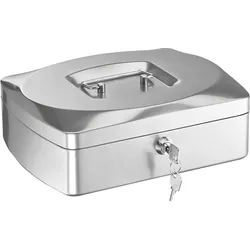 ALCO Geldkassette Stahlblech mit Schloss 255x200x90mm silber