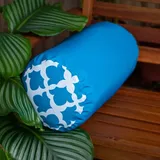 Gardenista - Nackenrolle Für Den Garten, Dekorative Möbelkissen, 46x20 Cm Wasserabweisende Terrassenkissen Für Drinnen Und Draußen, Gartensofakissen, Bedruckte Yogakissen - Blaugrün