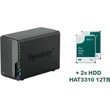 Synology DS224+ 2x HAT3310-12T (24TB)