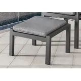 Destiny Fußhocker Capri Aluminium, 60x44x38/42 cm, mit Polster