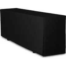 TexDeko Biertischhusse Premium für Bierzeltgarnitur 220 x 70cm Blickdicht waschbar nur Tisch (Schwarz)