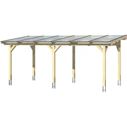 Terrassendach SKANHOLZ "Siena", weiß, B:648cm T:250cm, Leimholz, Terrassenüberdachungen, Leimholz
