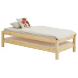 Idimex Kinderbett RINO 90 x 200 cm Kiefer massiv beige-weiß